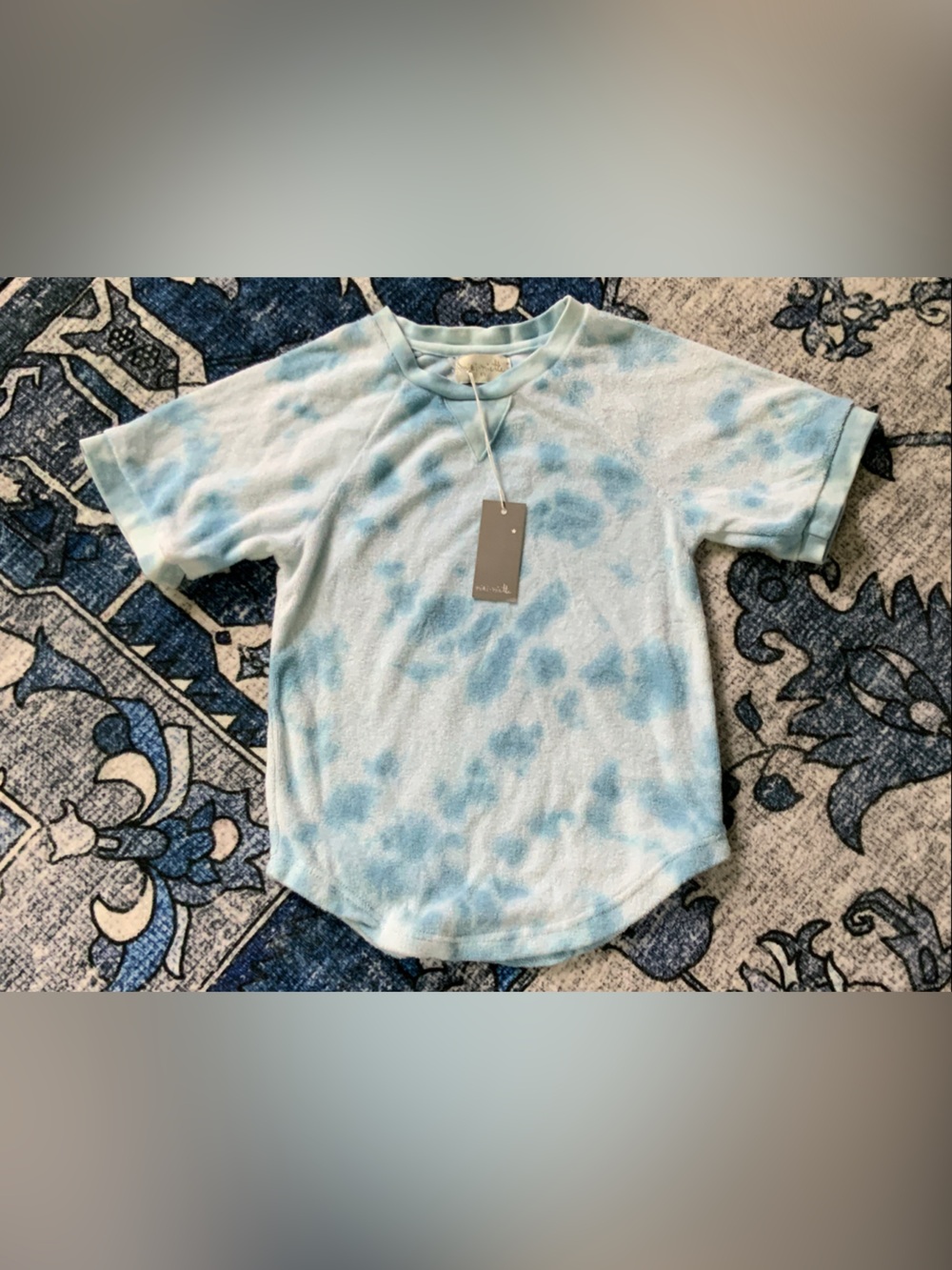 Kids Light Blue Tie-Dye Short Sleeve Tee by